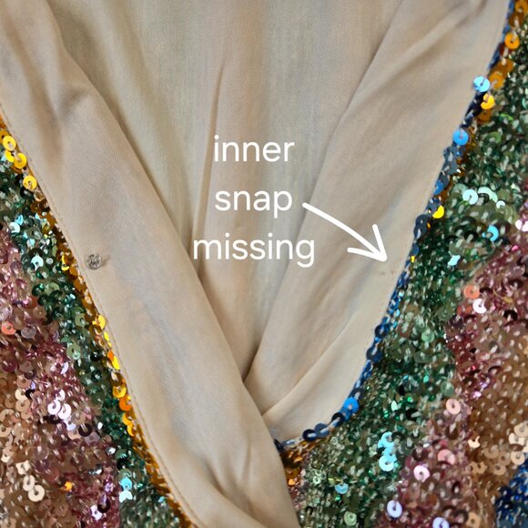 NWT Endless Rose Striped Sequin Romper XS - Picture 9 of 16